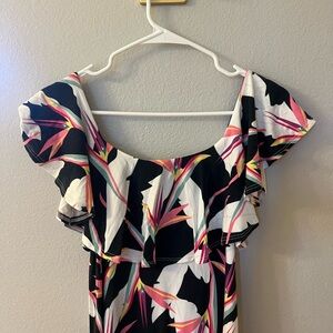 Fighting Eel Off-Shoulder Mini Dress